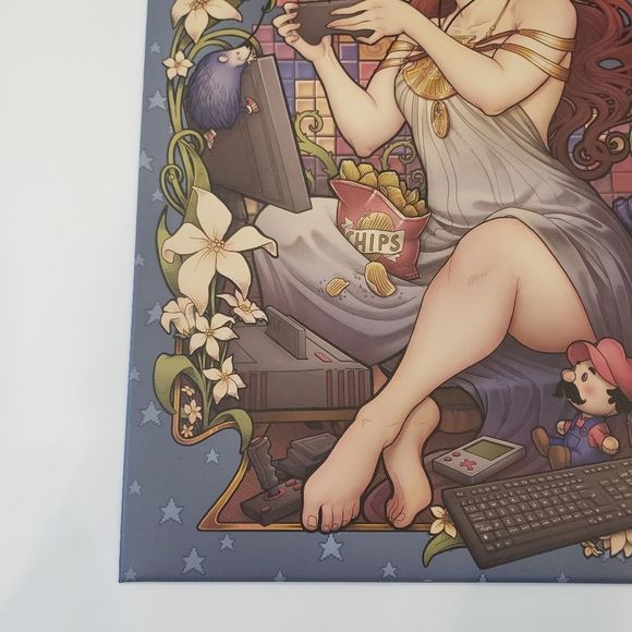 Displate Gamer Girl Nouveau Art Metal Print - Picture 6 of 12